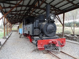 Fototapeta na wymiar The Patrimonial Train of the Cajon del Maipo, former German military train