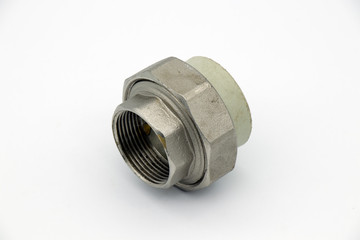 bolt and nut on white background