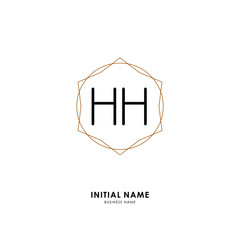 H HH Initial logo letter with minimalist concept. Vector with scandinavian style logo.