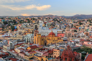 Fototapeta na wymiar Panoramic view oh Guanajuato Mexico