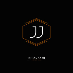 J JJ Initial logo letter with minimalist concept. Vector with scandinavian style logo.