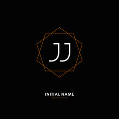 J JJ Initial logo letter with minimalist concept. Vector with scandinavian style logo.
