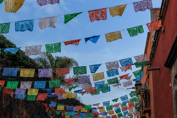 mexican colored flags 