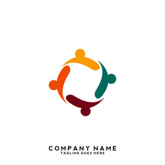 Creative people logo design template