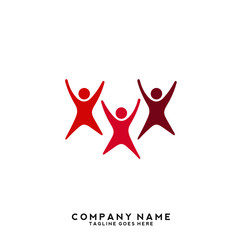 Fototapeta premium Creative people logo design template