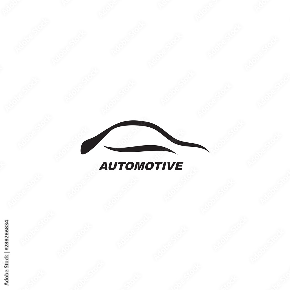 Sticker automotive logo design vector template