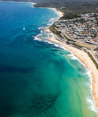 Merewether Beach - Newcastle NSW Australia - Aerial view