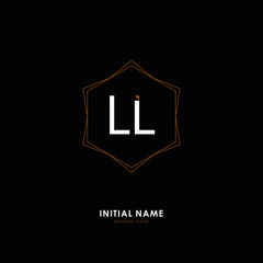L LL Initial logo letter with minimalist concept. Vector with scandinavian style logo.