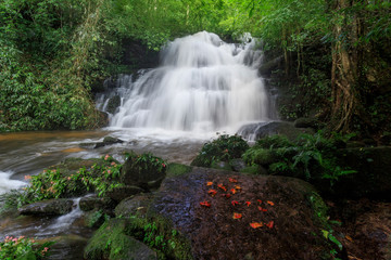 Waterfalls during the rainy season, Thailand.