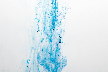 Blue Color powder splash. Cloud isolated on white background