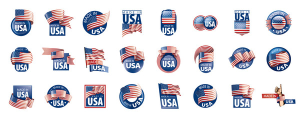 USA flag, vector illustration on a white background © butenkow