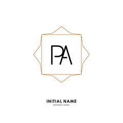 P A PA Initial logo letter with minimalist concept. Vector with scandinavian style logo.