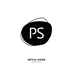 P S PS Initial logo letter with minimalist concept. Vector with scandinavian style logo.