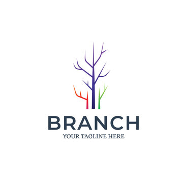 Branch Tree Logo Design Template Inspiration - Vector