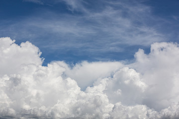 Naklejka na ściany i meble Beautiful clouds in the open sky.
