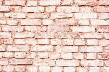 Texture of a brick wall with cracks and scratches which can be used as a background