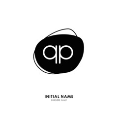 A P AP Initial logo letter with minimalist concept. Vector with scandinavian style logo.
