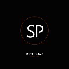 SP SP Initial logo letter with minimalist concept. Vector with scandinavian style logo.