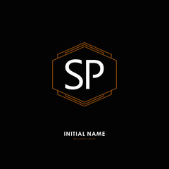 SP SP Initial logo letter with minimalist concept. Vector with scandinavian style logo.