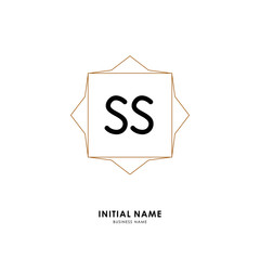 S SS Initial logo letter with minimalist concept. Vector with scandinavian style logo.