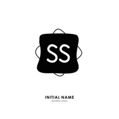 S SS Initial logo letter with minimalist concept. Vector with scandinavian style logo.