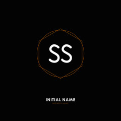 S SS Initial logo letter with minimalist concept. Vector with scandinavian style logo.