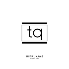T Q TQ Initial logo letter with minimalist concept. Vector with scandinavian style logo.