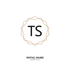 TS TS Initial logo letter with minimalist concept. Vector with scandinavian style logo.