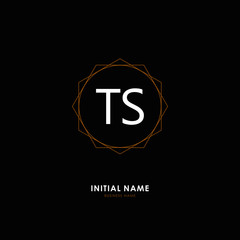 TS TS Initial logo letter with minimalist concept. Vector with scandinavian style logo.