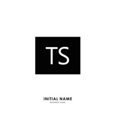 TS TS Initial logo letter with minimalist concept. Vector with scandinavian style logo.