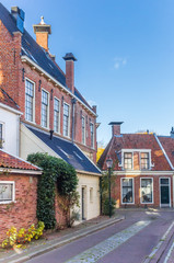 Fototapeta na wymiar Historic houses in the old center of Groningen, Netherlands