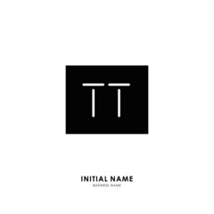 T TT Initial logo letter with minimalist concept. Vector with scandinavian style logo.