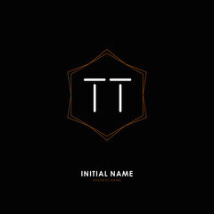 T TT Initial logo letter with minimalist concept. Vector with scandinavian style logo.