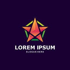 Colorful Abstract Stars Logo Template