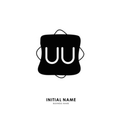 U UU Initial logo letter with minimalist concept. Vector with scandinavian style logo.