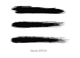 black brush stroke stripes. vector background