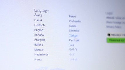 select french language on computer display