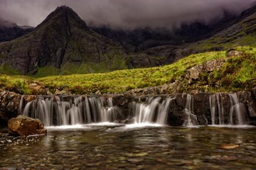 Fairy pools waterfall in Scotland