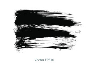 black brush stroke stripes. vector background