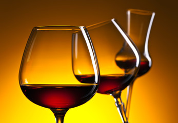 Glasses of brandy