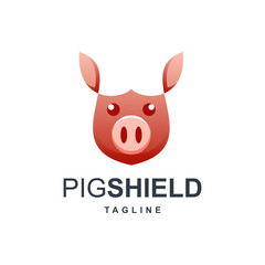 Head Pig Mascot Logo Design