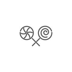 Obraz premium Lollipop icon in linear style on white background.