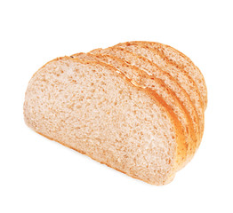 sliced bread isolated on white background