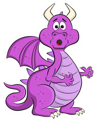 astonished cartoon dragon