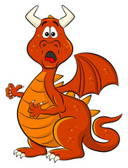 scared looking cartoon dragon