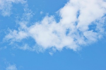 Blue sky sunny day cumulus clouds summer beauty