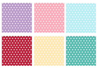 red greenmint purple blue pink yellow dot vector