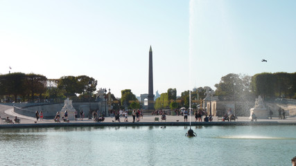 View of the Champs Elysées from THe garden of the tuileries
