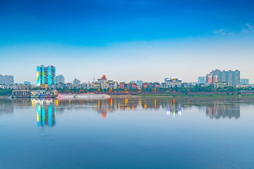 City View in Leshan City, Sichuan Province, China