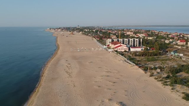 Zatoka sea spit resort in Odessa region in Ukraine.